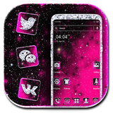 black.pink.glitter.launcher.theme