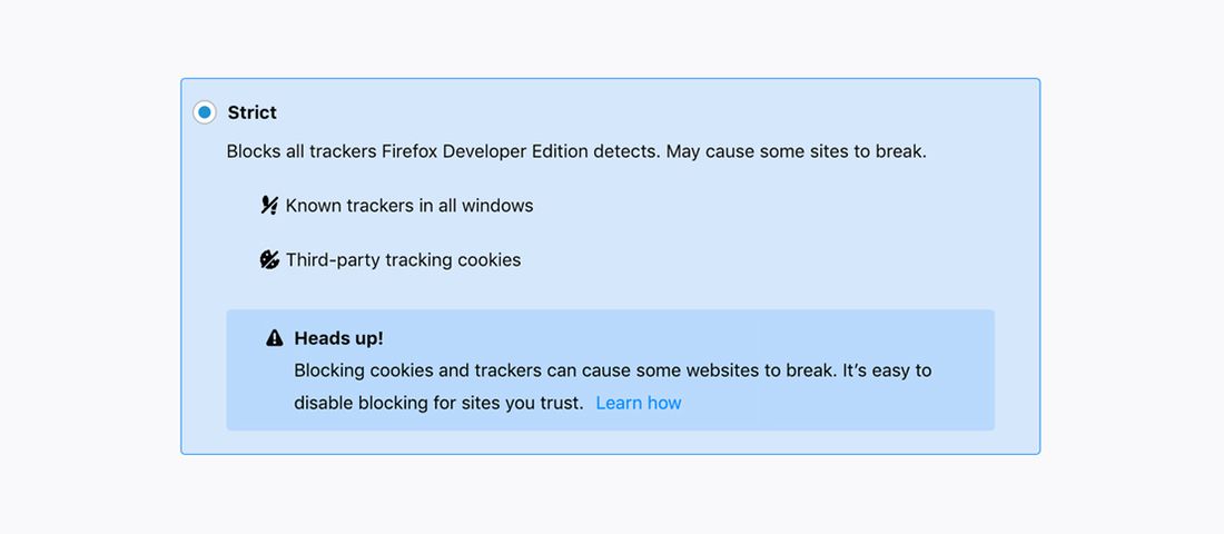 جلوگیری از ردیابی فعالیت‌ها در فایرفاکس