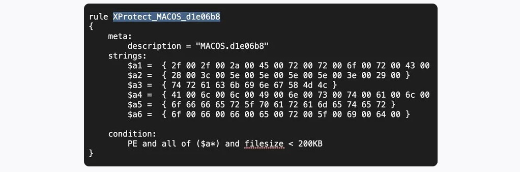 قوانین یارا در نرم‌افزار ایکس پروتکت