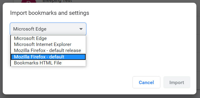 واردسازی گذرواژه در کروم